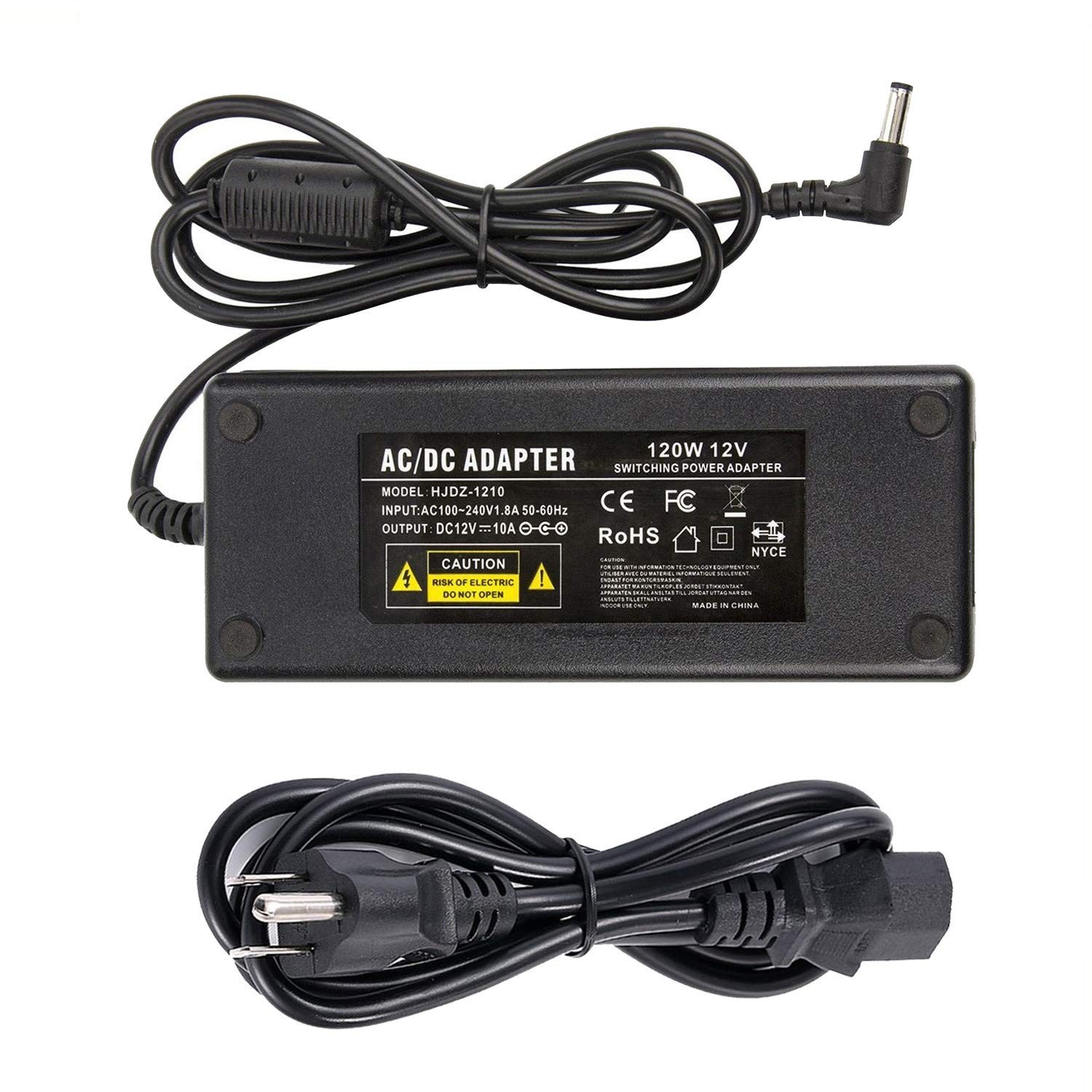 12V 10A Power Supply Adapter – COOLM AC Adaptor 100-240V 50-60HZ DC 12V 120W …