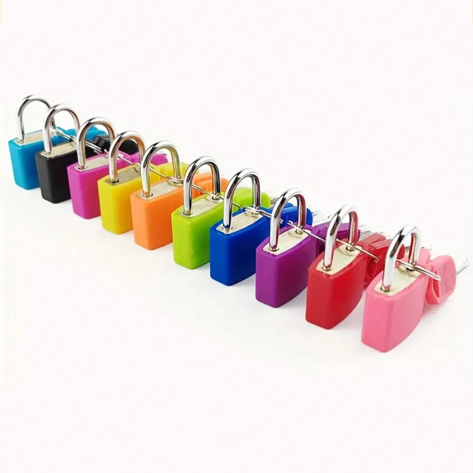 10Pcs Mini Padlock With Keys Toolbox Luggage Gym Locker Suitcase Travel Lock Set