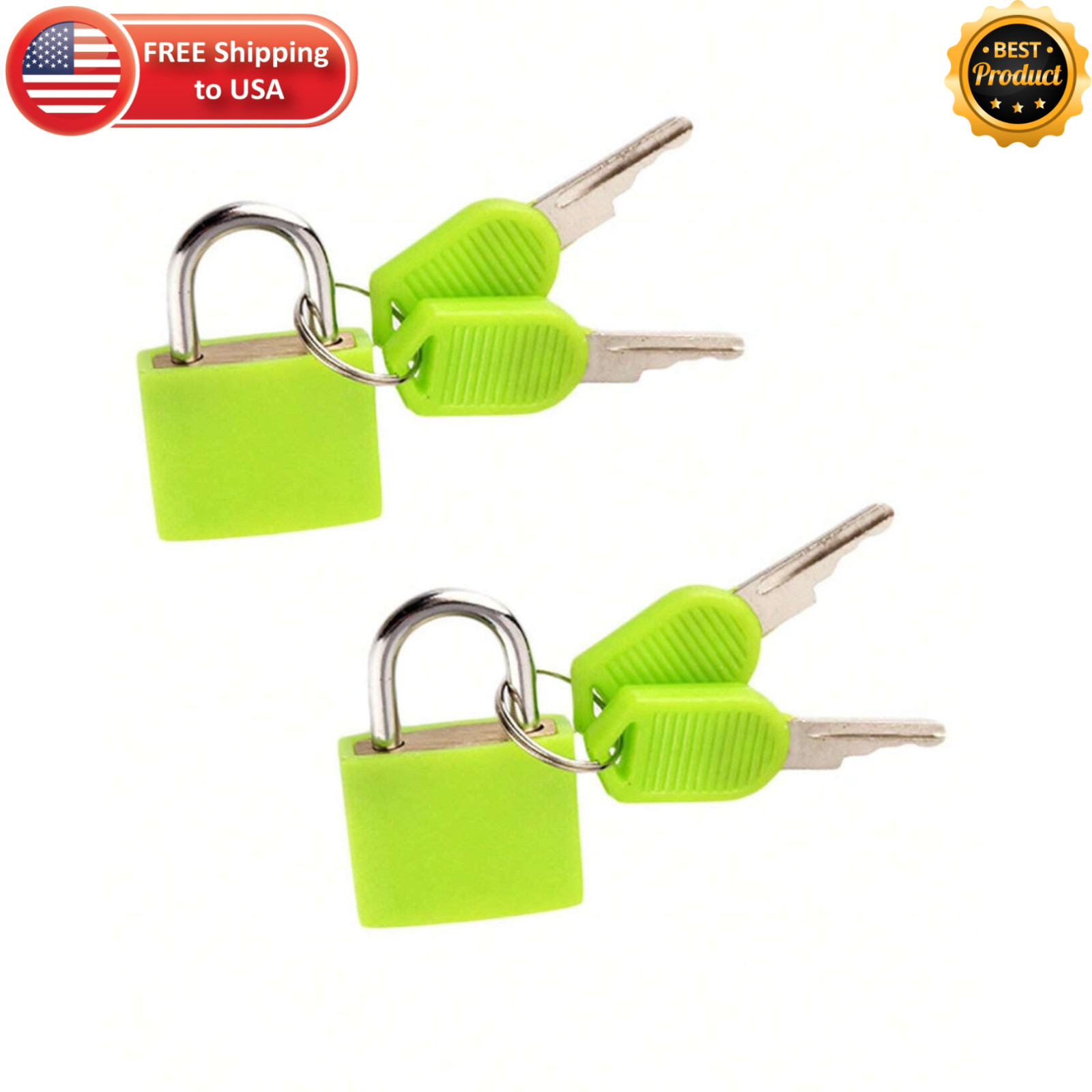 10Pcs Mini Padlock With Keys Toolbox Luggage Gym Locker Suitcase Travel Lock Set