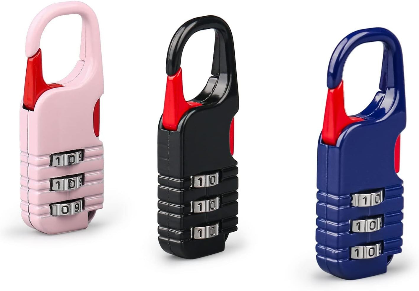 Mini Padlock, 3 Pcs Small Locks Set with 3 Digits Combination for Kids Diary Ba