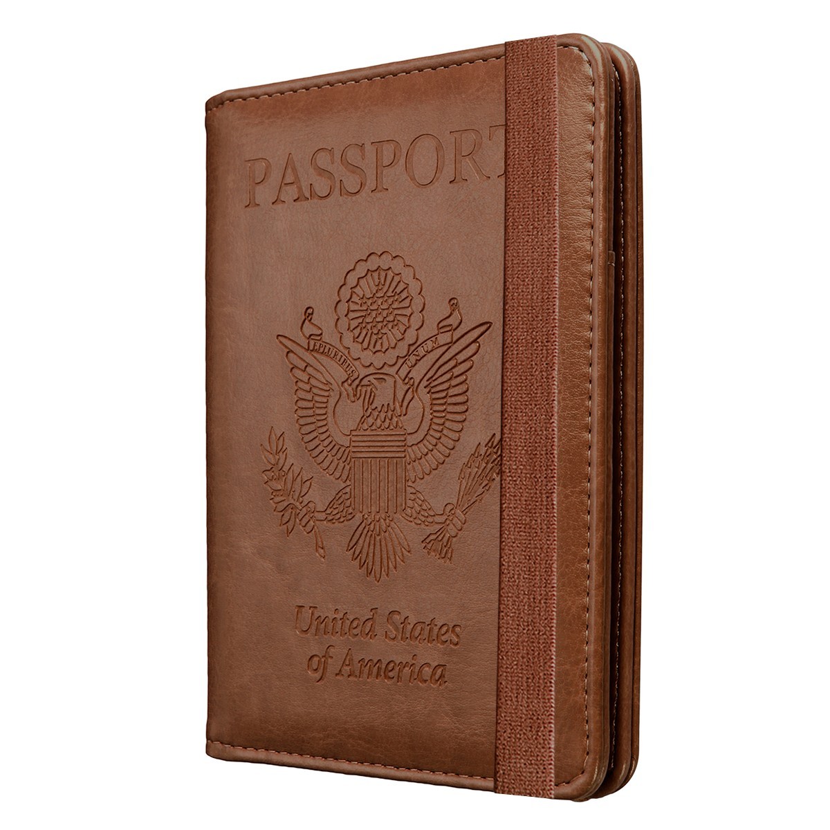 USA Travel Passport ID Card Wallet Holder Cover RFID Blocking Leather Purse Case