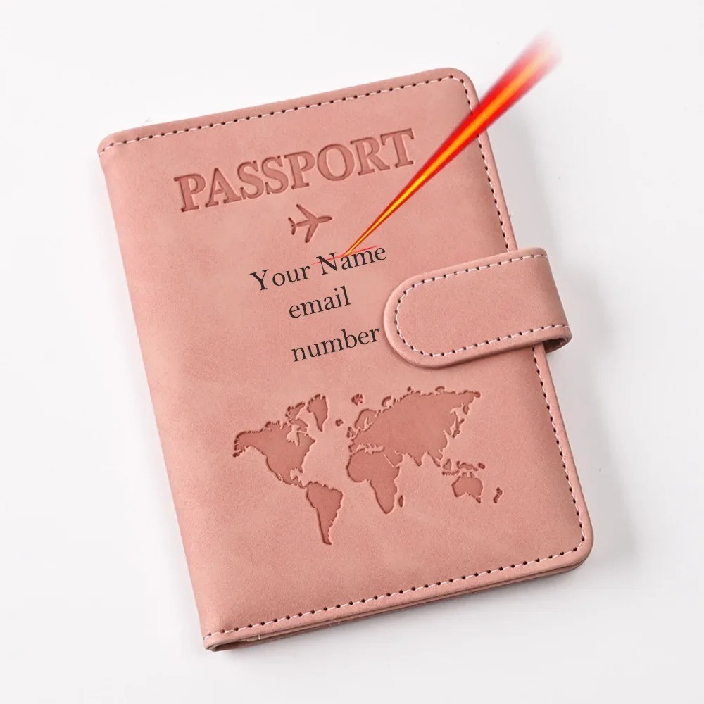 Custom Passport Cover, Monogrammed Engraved Name Passport Cover, Passport Holder