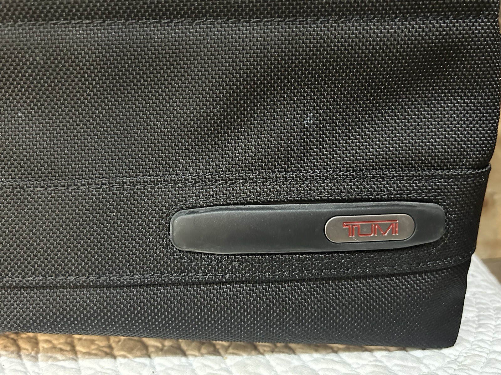Tumi Black Travel Toiletry Bag Top Zip 10”x8”x4”