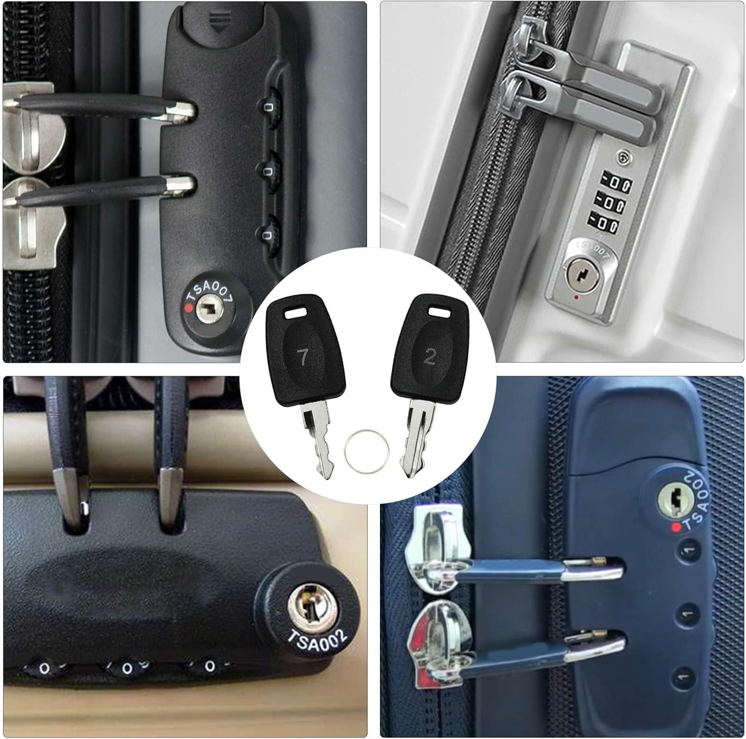 Luggage Keys 002 007 Replacement for Bag Suitcase Luggage Lock