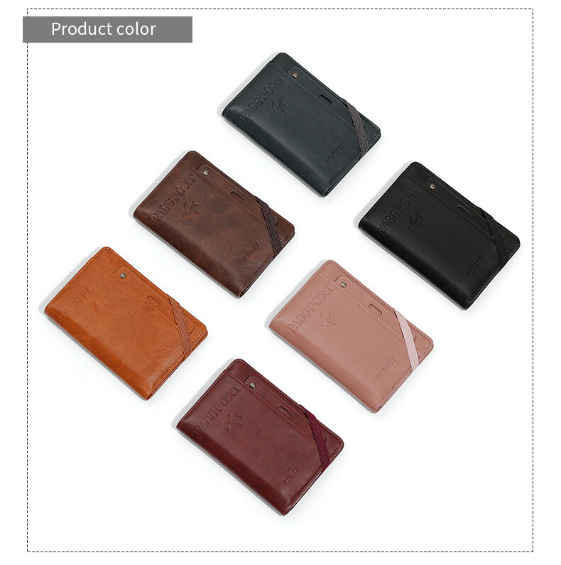 Slim Passport Cover Wallet for Women Men Family Travel Passport Book Holder Case