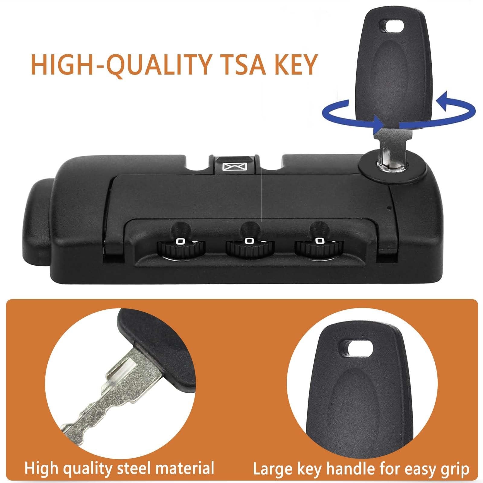TSA Key 002 007Universal Lock Key Master Suitcase with 2Pcs Rings for Forgott…