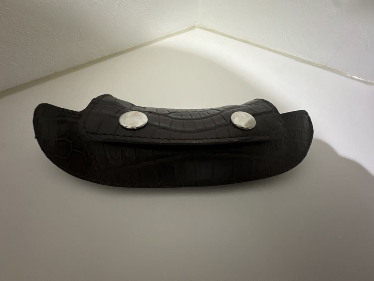 Rimowa Handle Cover Crocodile Brown Leather for Topas Titanium Accessory Guard