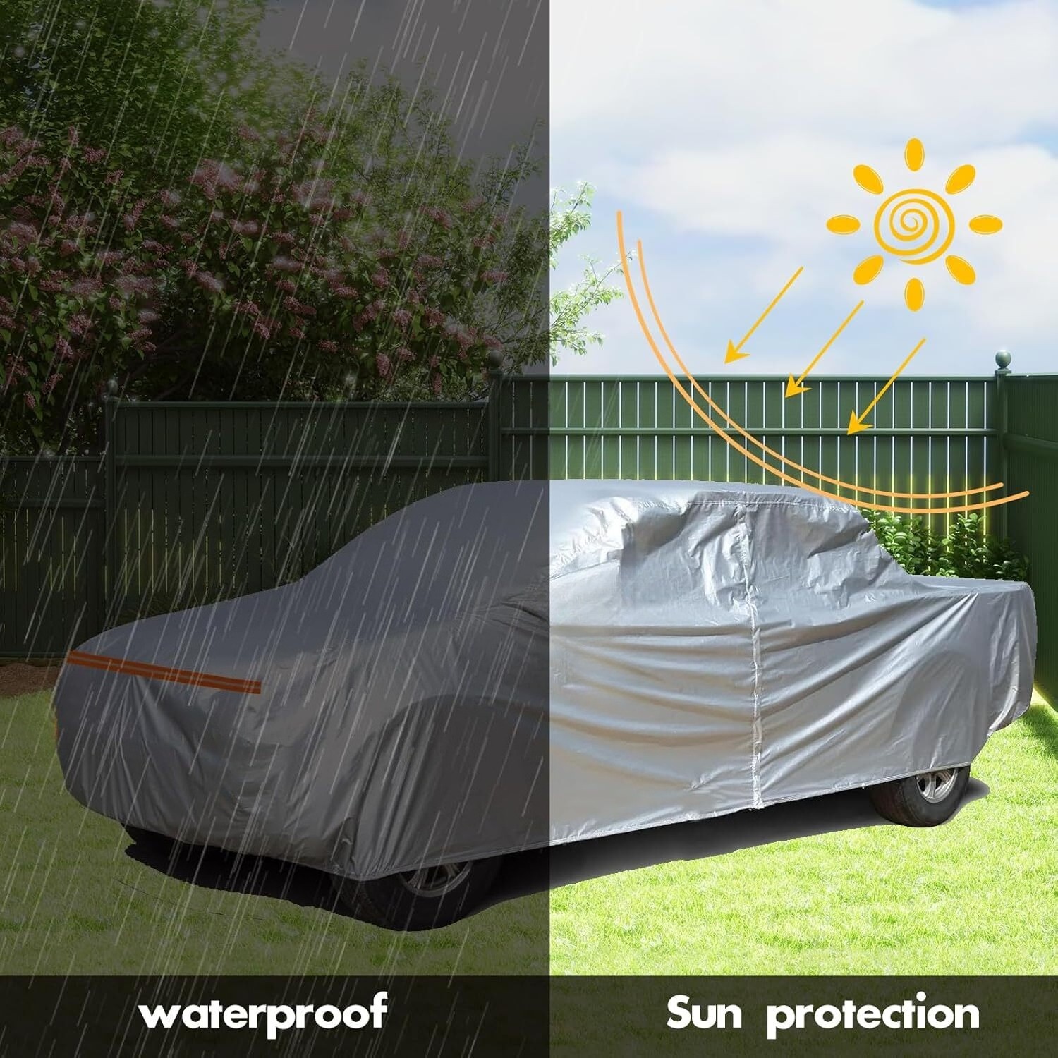 420D 250 inch All-Weather Waterproof Heavy Duty Full Outdoor Pickup Trucks Cover