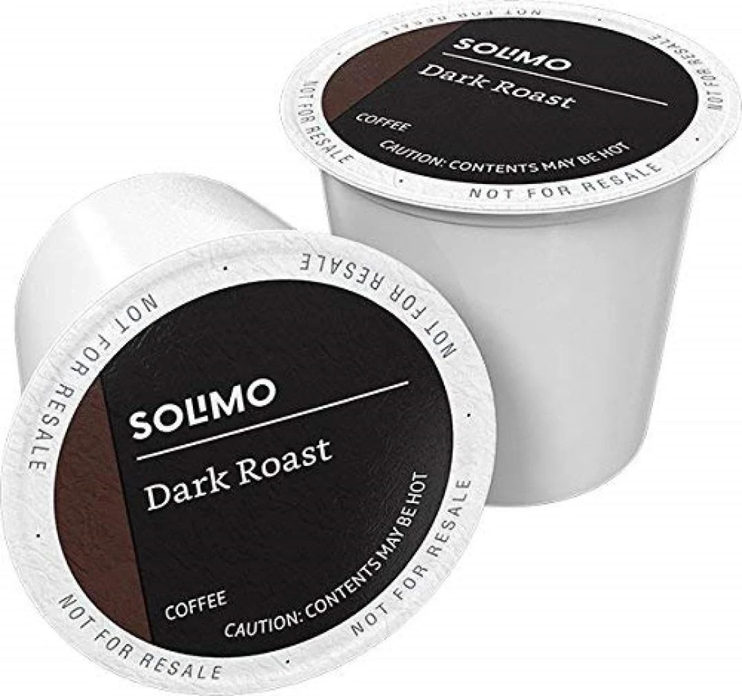 Solimo Dark Roast Coffee Pods, Compatible with Keurig 2.0 K-Cup Brewers 100 Coun