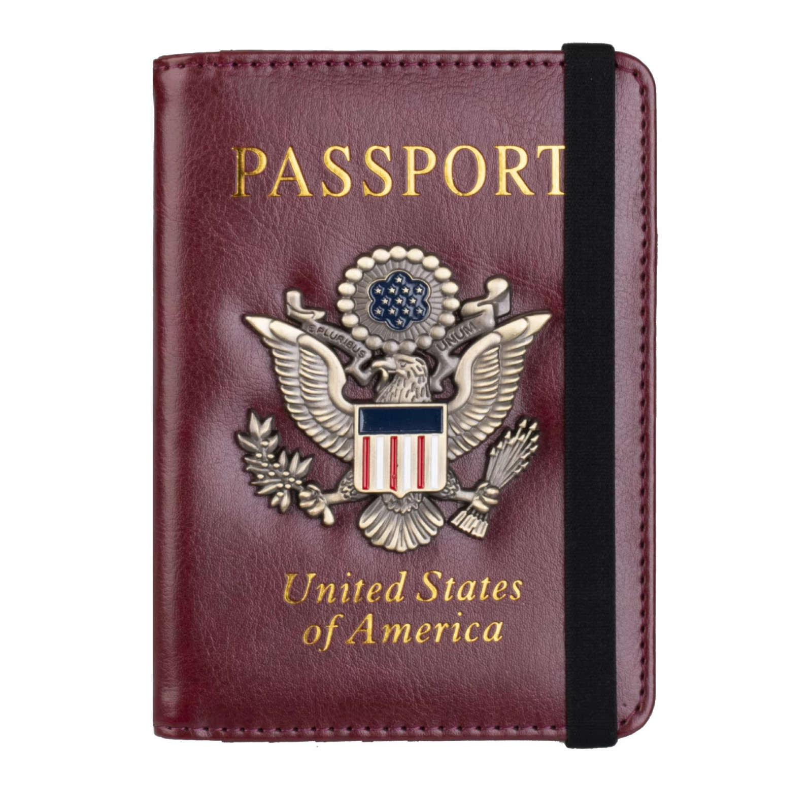 Passport Holder Cover and Card Case Slot Combo RFID Blocking Leather Travel Pass