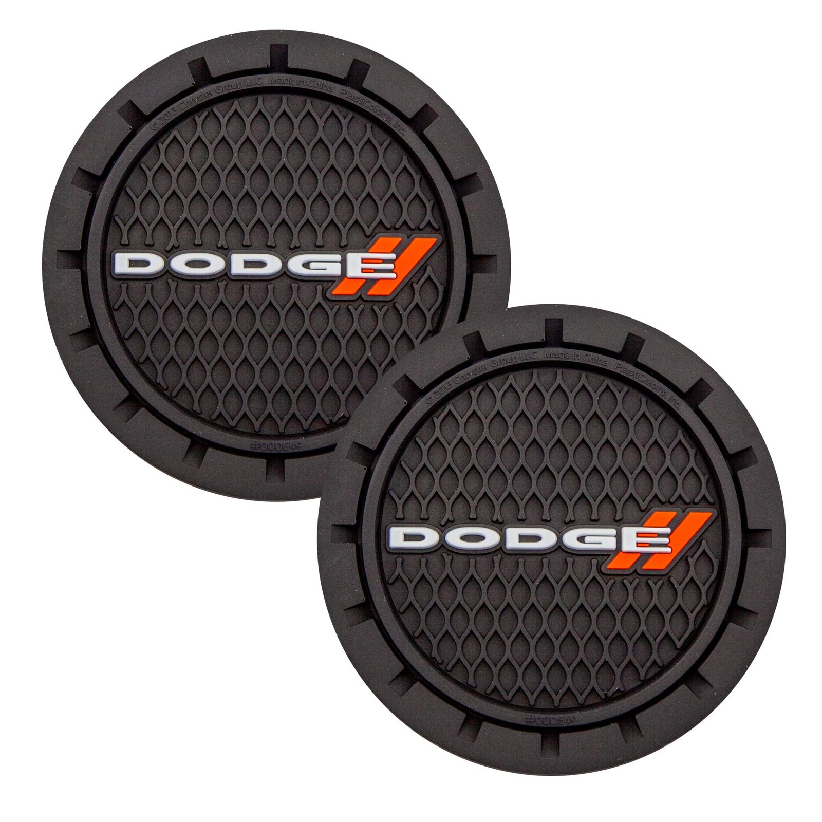 Plasticolor 000649R01 Dodge Logo Auto Car Truck SUV Cup 3.25 inches, Black