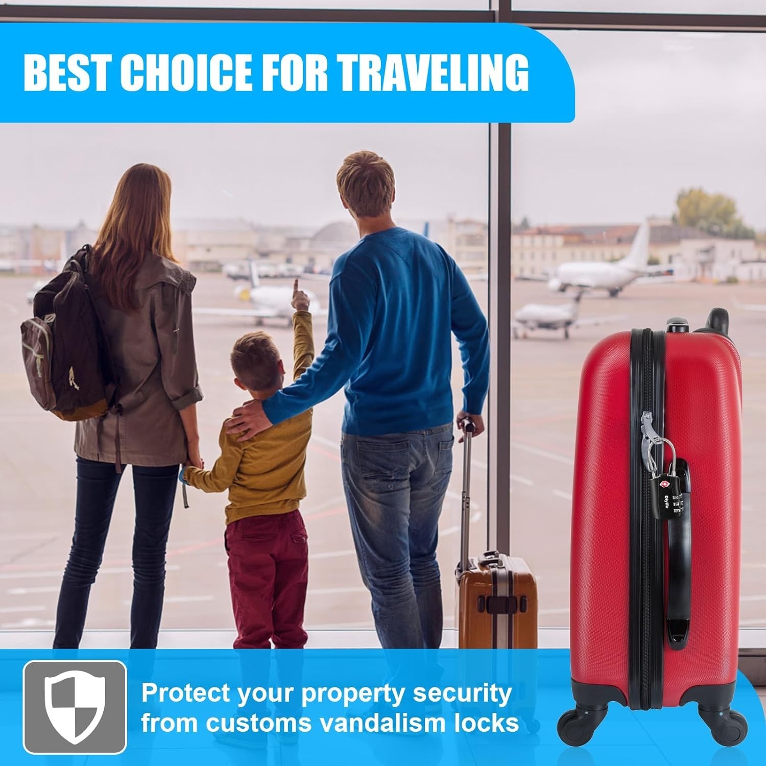 TSA Approved Luggage Locks – 2 Pack Resettable Combination for Safe Travels