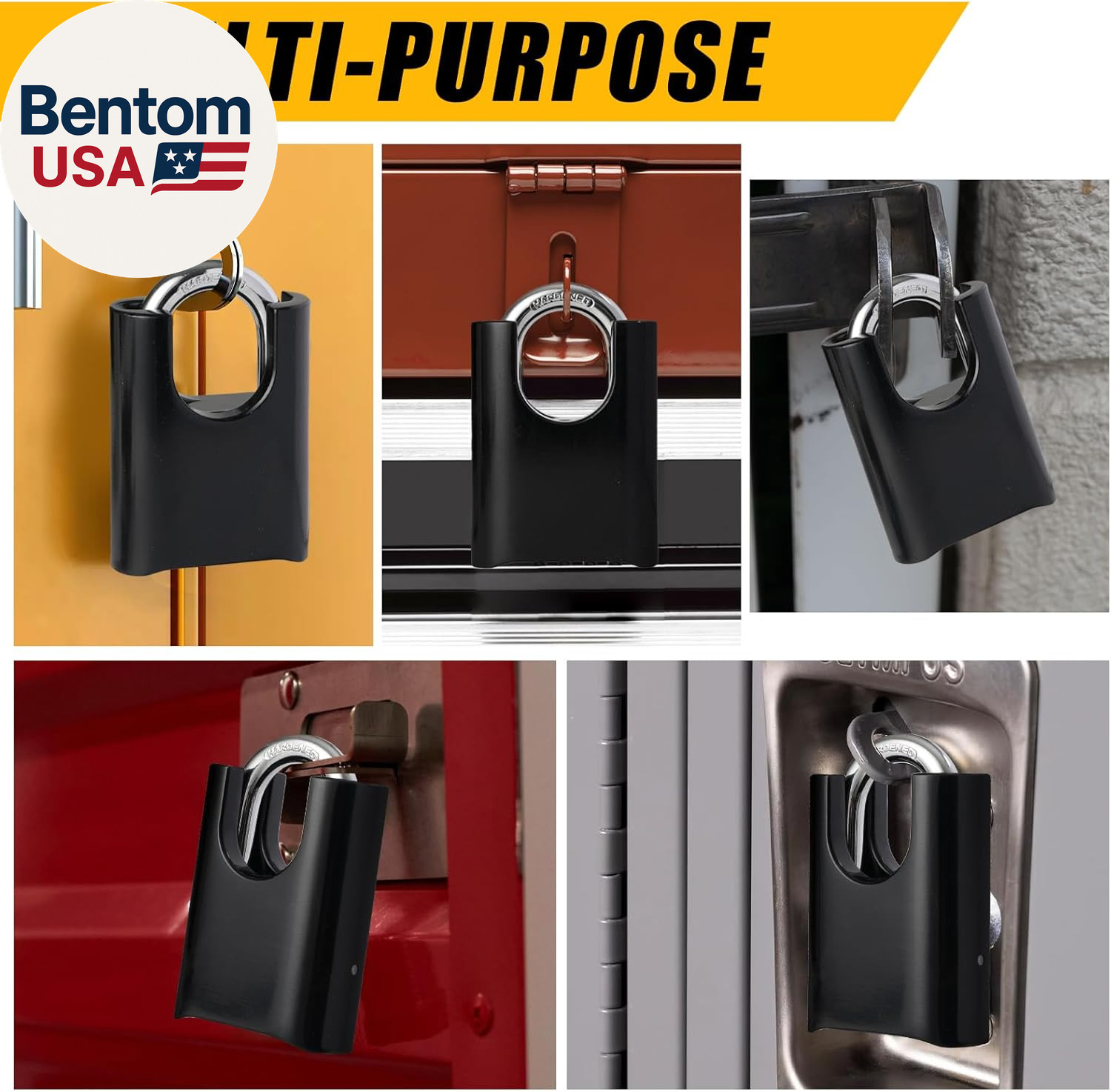 4-Digit Combination Lock Outdoor Padlock – Heavy Duty Locker Lock with Hardened