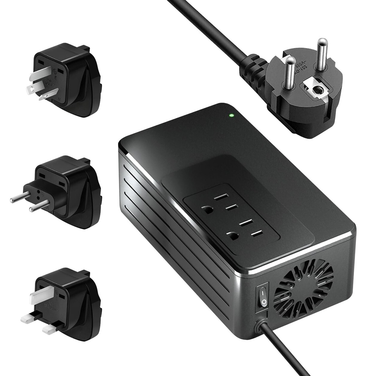 1200W Universal Travel Adapter Converter Step-Down 220V to 110V, Only 2 lbs