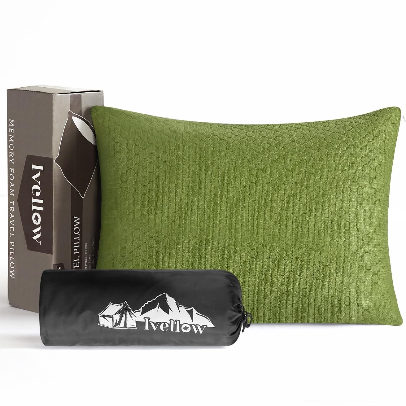 Lightweight Memory Foam Travel Pillow – Hypoallergenic, Breathable for Travel