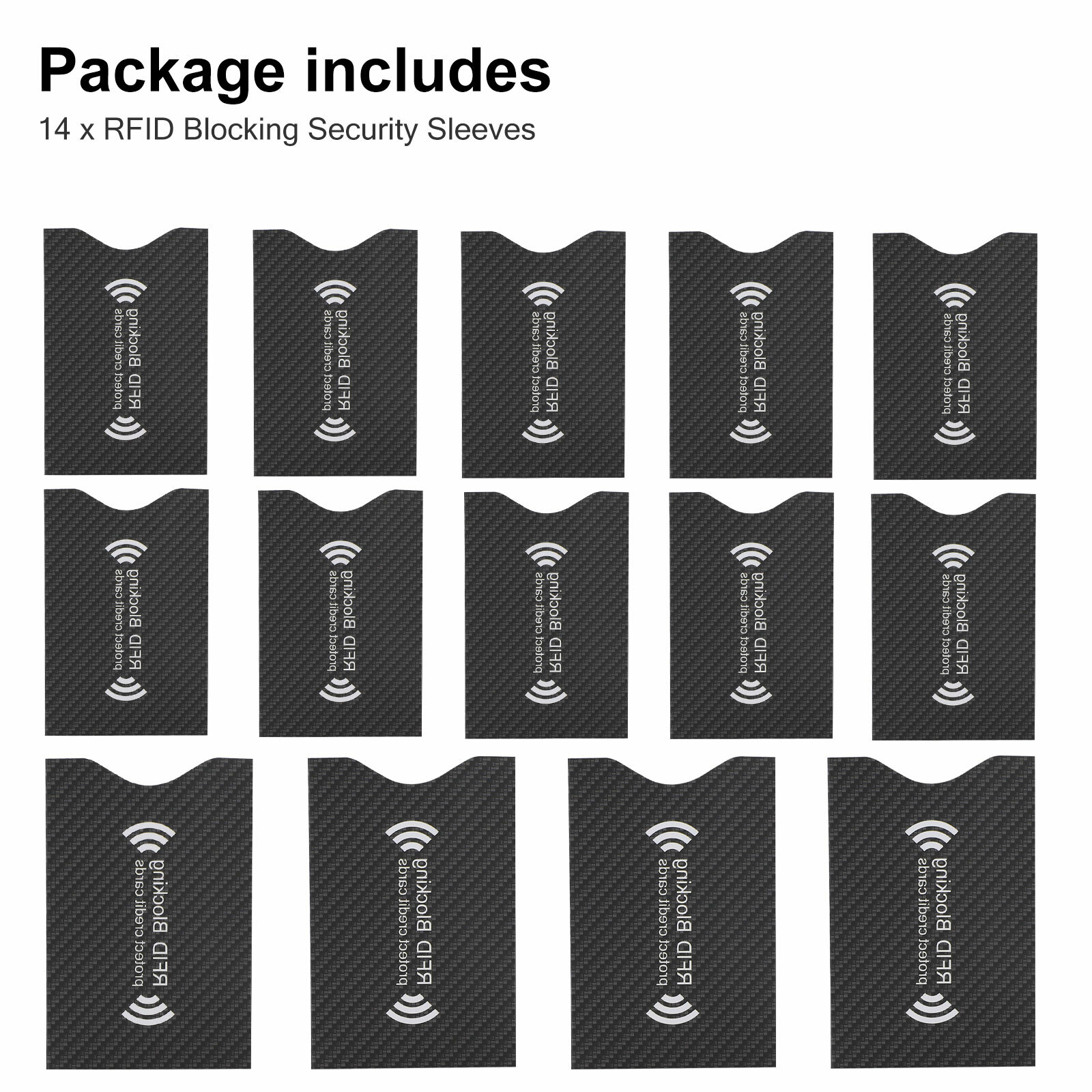14x RFID Blocking Sleeve Credit Card Protector Anti Theft Safety Shield Holders