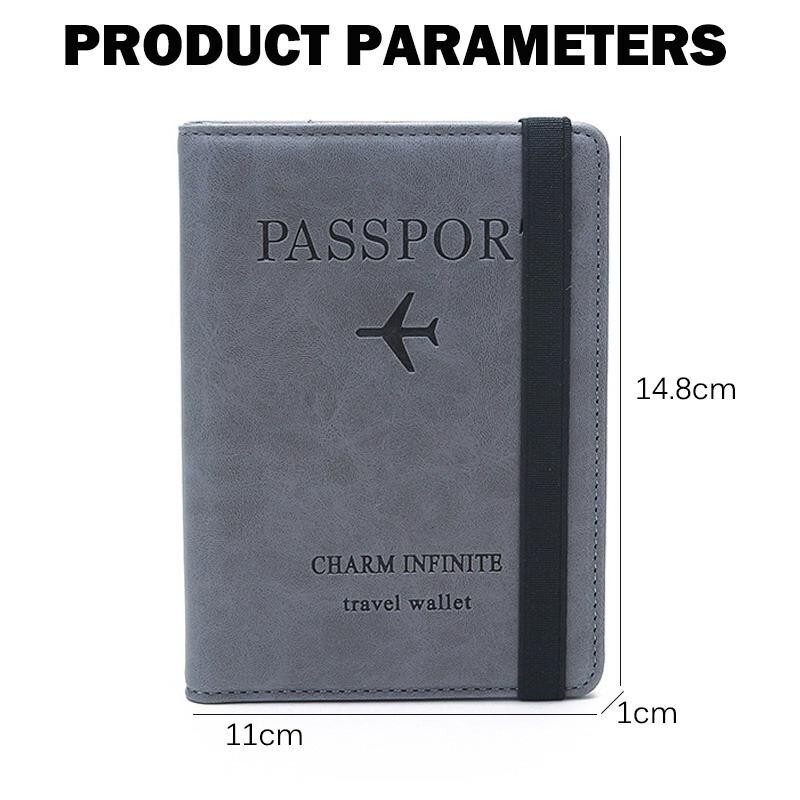 Family Travel Wallet Passport Holder, RFID Blocking Document Organizer Bag Case