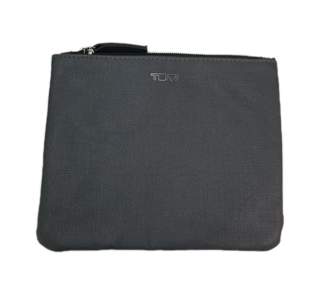 Tumi For Delta Unisex Travel Pouch Bag Accessories Zip Gray Lined 6×7