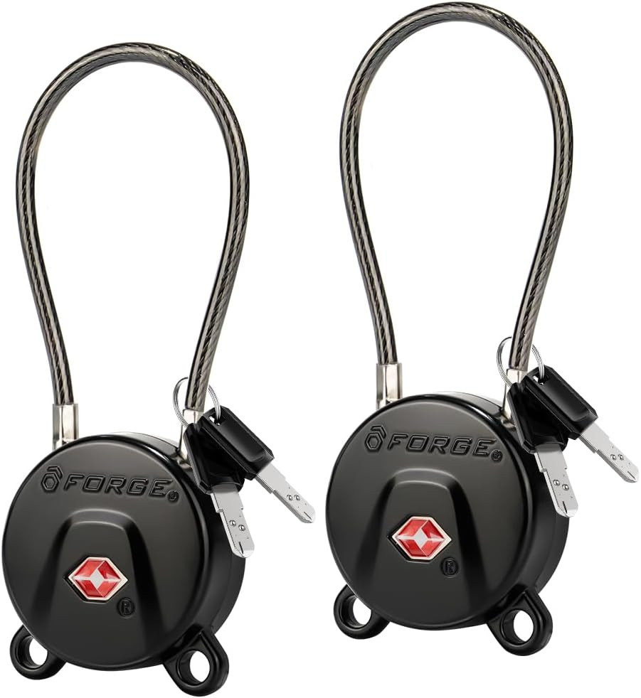 TSA Approved Luggage Locks Ultra-Secure Dimple TSA006 Key Travel Locks with Zinc