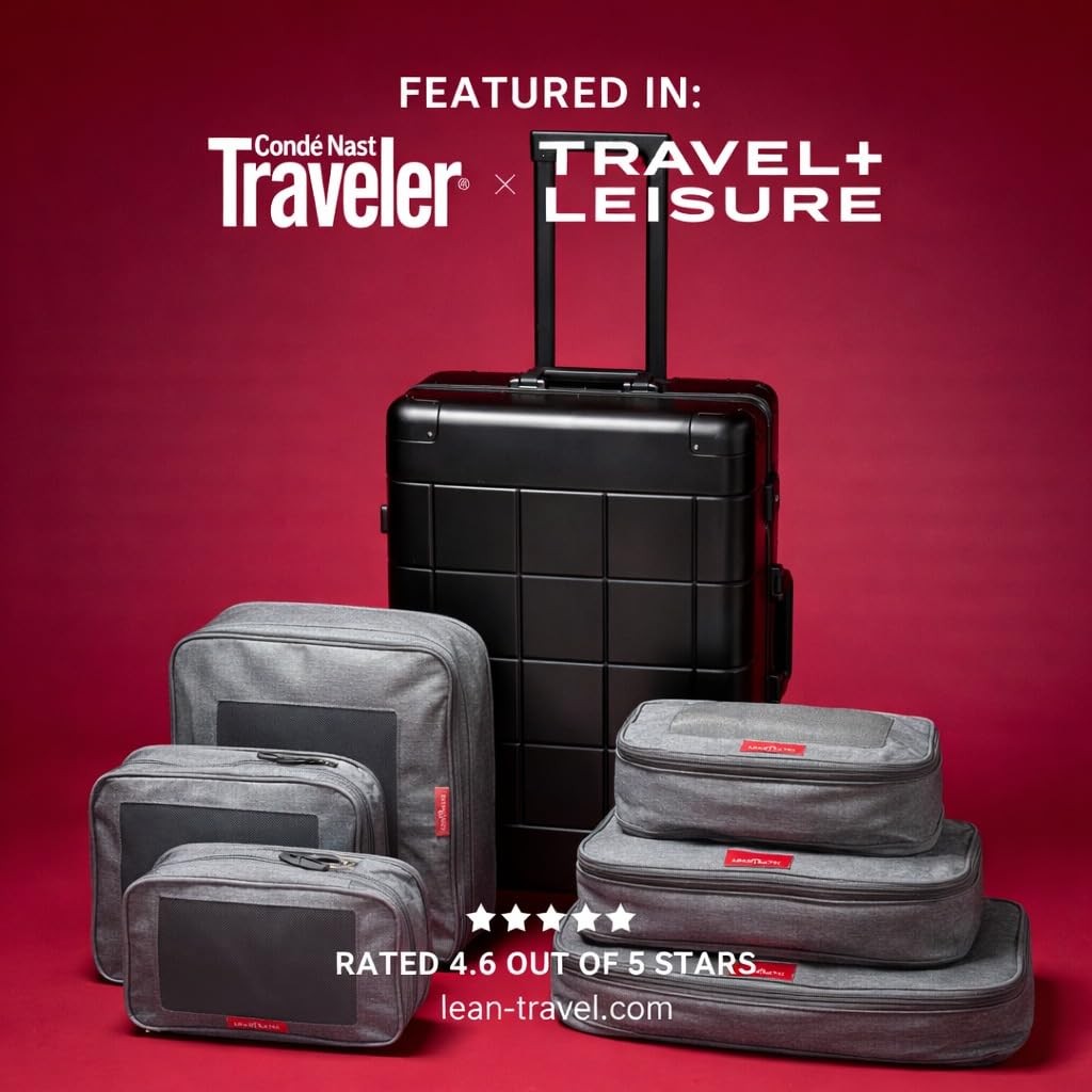 Leantravel Premium Compression Packing Cubes For Travel – Suitcase Organizer