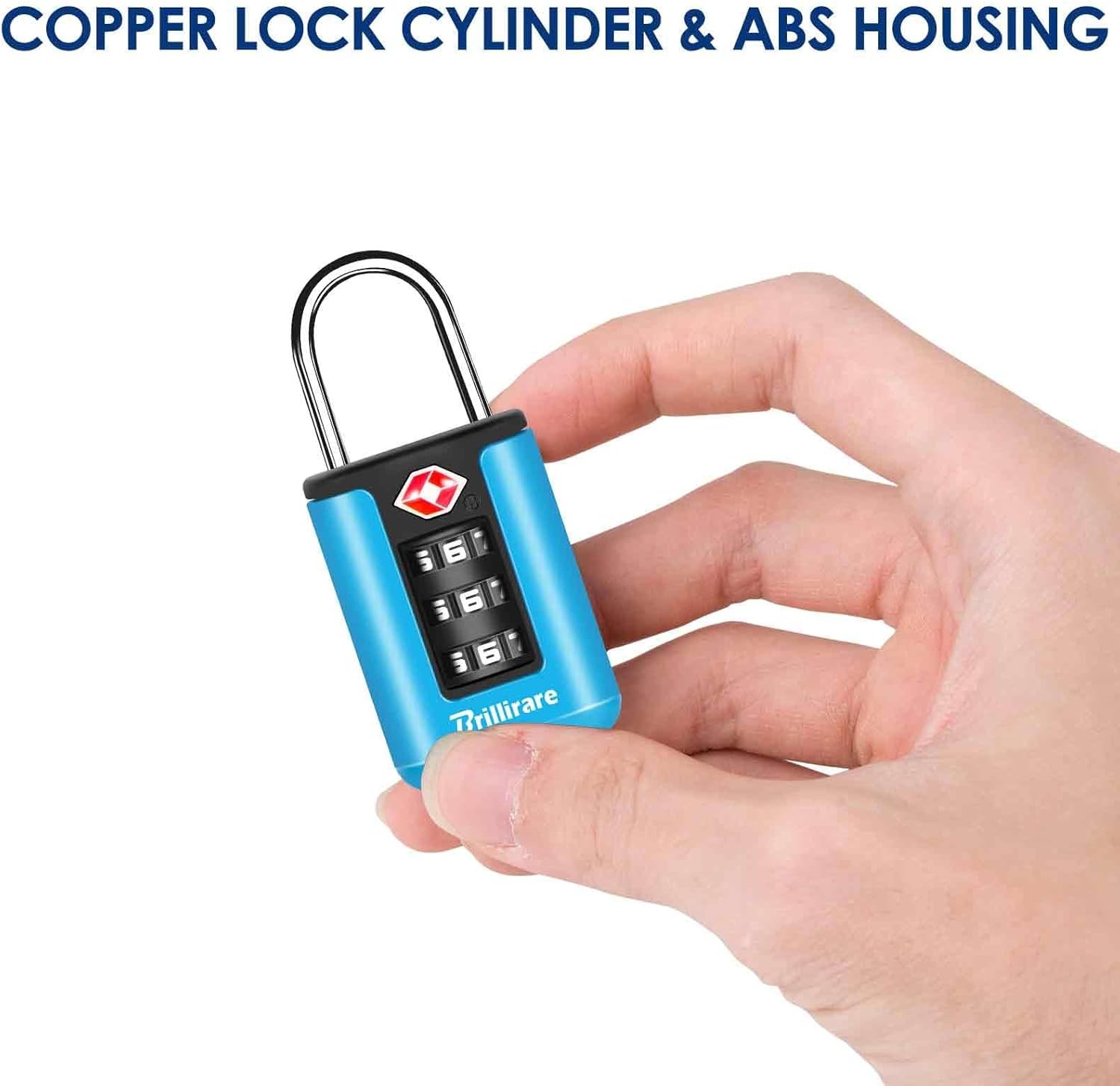 2 Pack TSA Approved Luggage Locks, Combination Travel Padlock, 3-Digit Waterproo