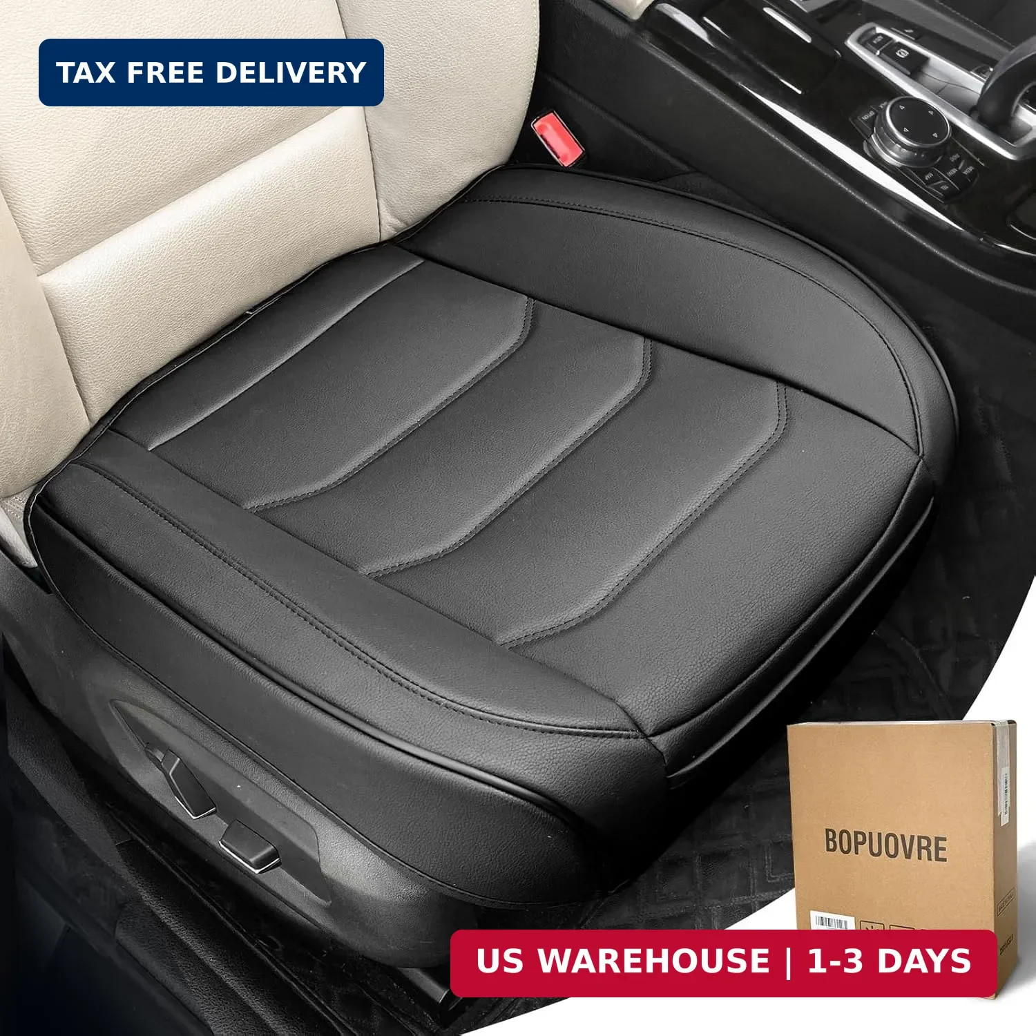 Car Seat Cover for Luxury & Comfort – PU Leather, Anti-Slip, Full Wrap
