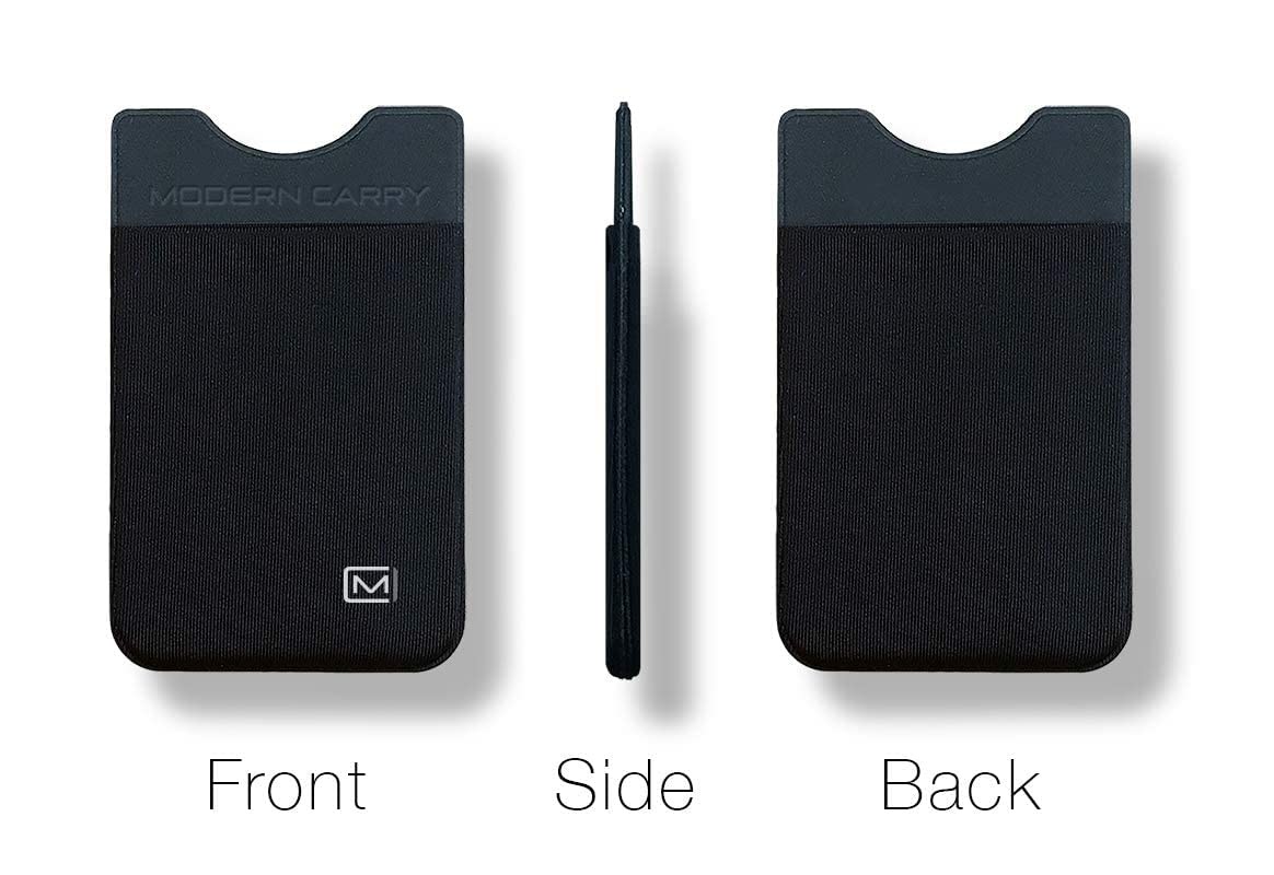 Modern Carry Elastic Minimal Card standard size, Black with 2 Slots