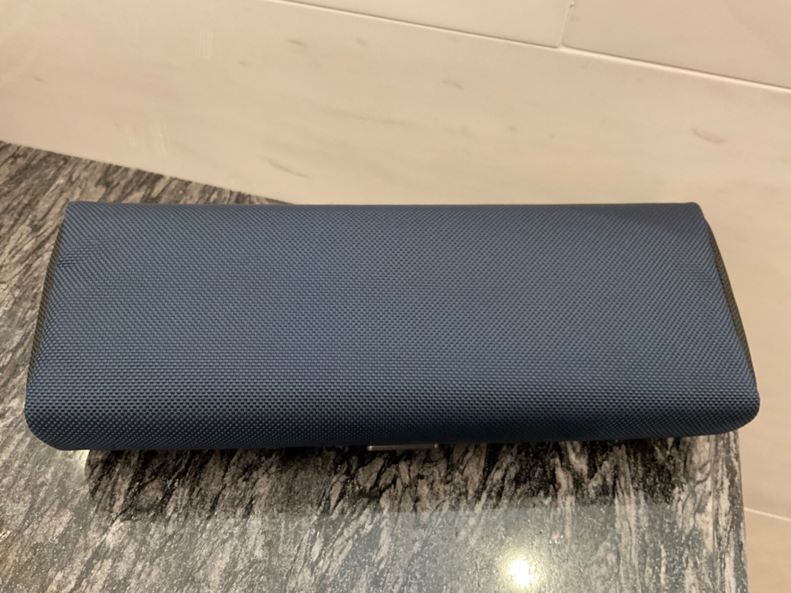 NEW – TUMI Zippered Ballistic Nylon Pencil Case – Cord Pouch – NAVY BLUE & BLACK