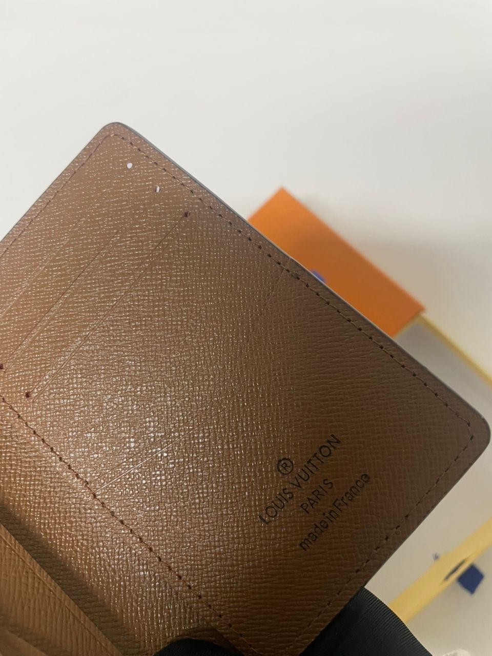 LV Louis Vuitton Pocket Organizer Monogram Eclipse Brown with box.