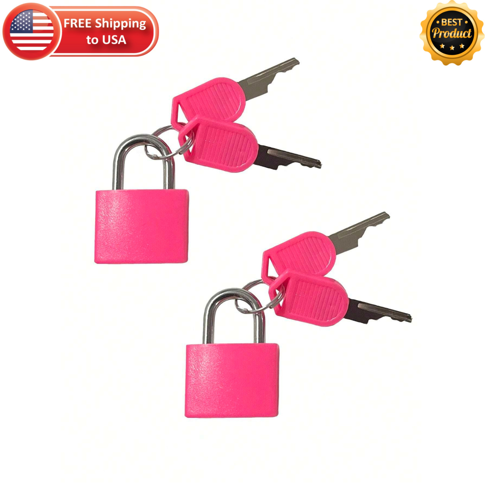 10Pcs Mini Padlock With Keys Toolbox Luggage Gym Locker Suitcase Travel Lock Set