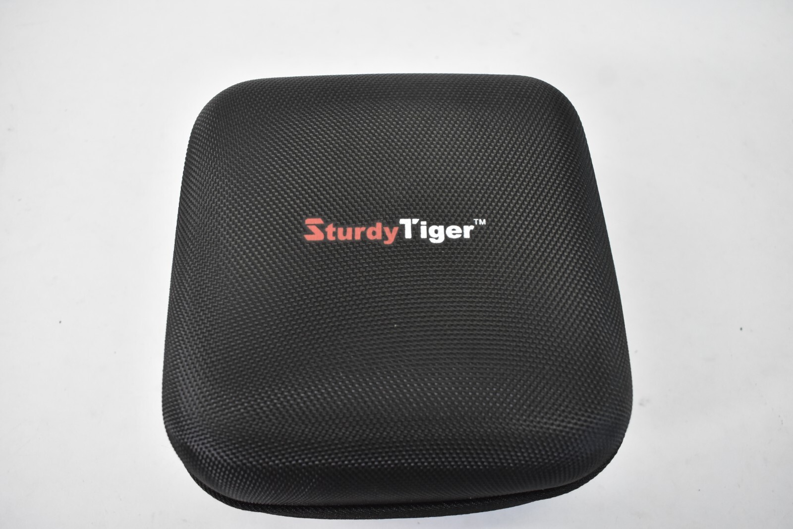 Sturdy Tiger Case Zippered Pouch Hard Shell Portable Black/Gray 6″ x 6″ x 4″