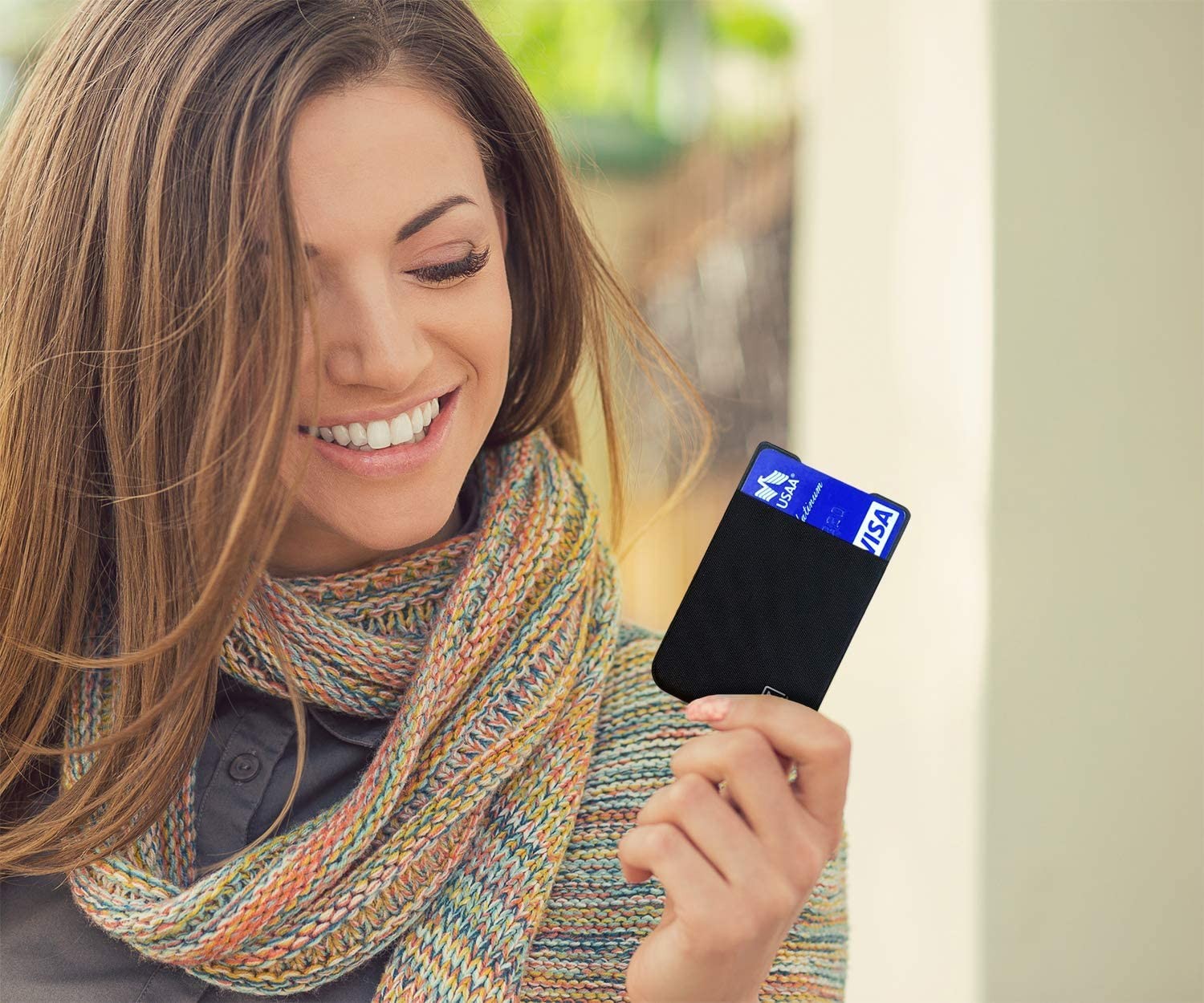 Modern Carry Elastic Minimal Card standard size, Black with 2 Slots