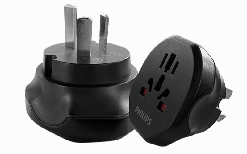 Philips Travel Adapter AU EU UK US Plug 10A 2500W Black