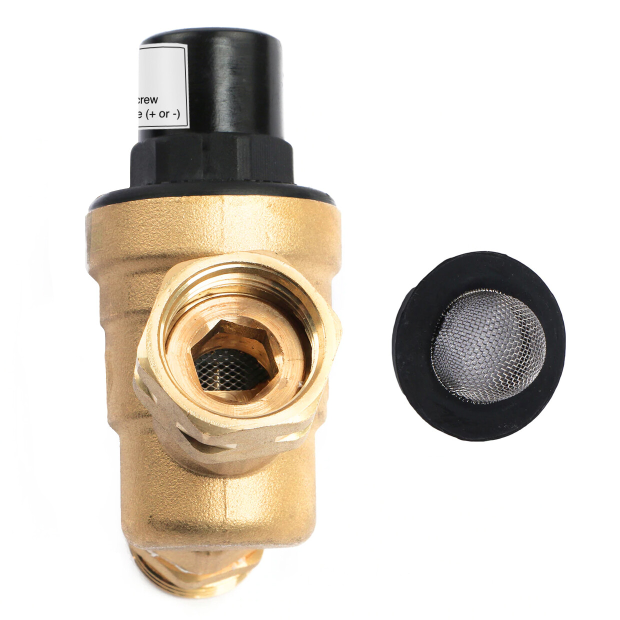 Water Pressure Regulator For RV Lead-free Brass Adjustable Reducer Gauge 3/4″