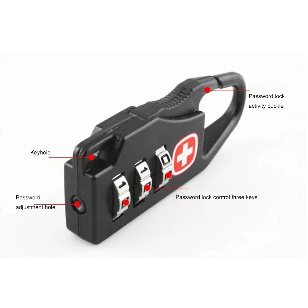 5PCS Padlock Code Lock Portable Combination for Luggage Backpack Handbag Safe