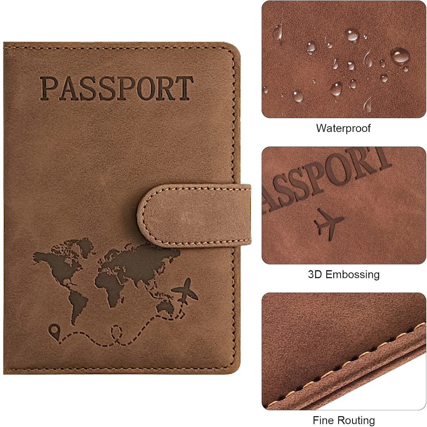 Premium Passport Holder Travel Wallet Case Secure Passport Cover for Women & Men