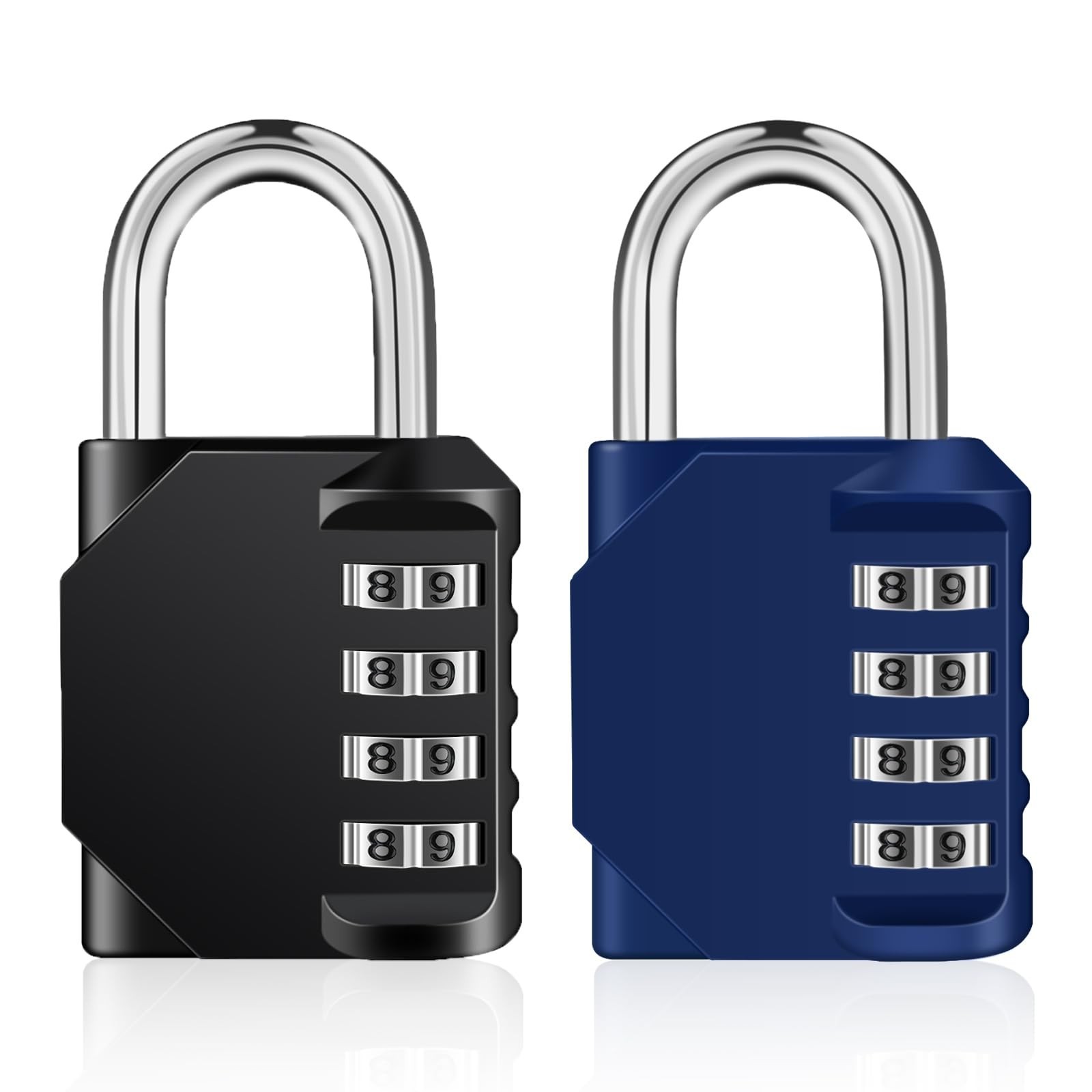 2 Pack 4-Digit Combination Lock for Locker – Padlock for School, Gym, Outdoor Us