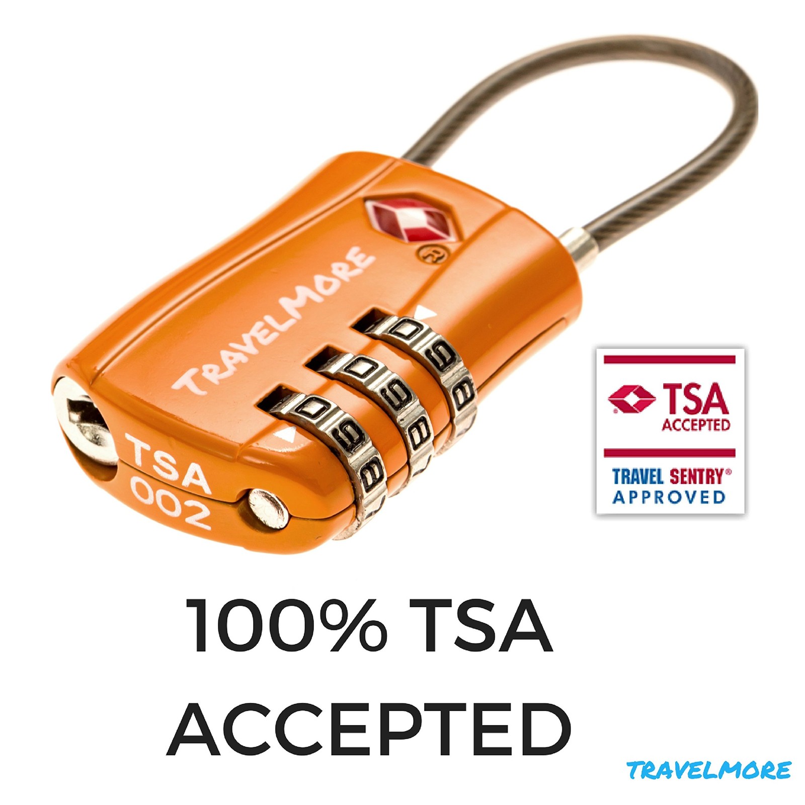 2 Pack TSA Approved Travel Combination Cable Luggage Locks for Suitcases & Ba…