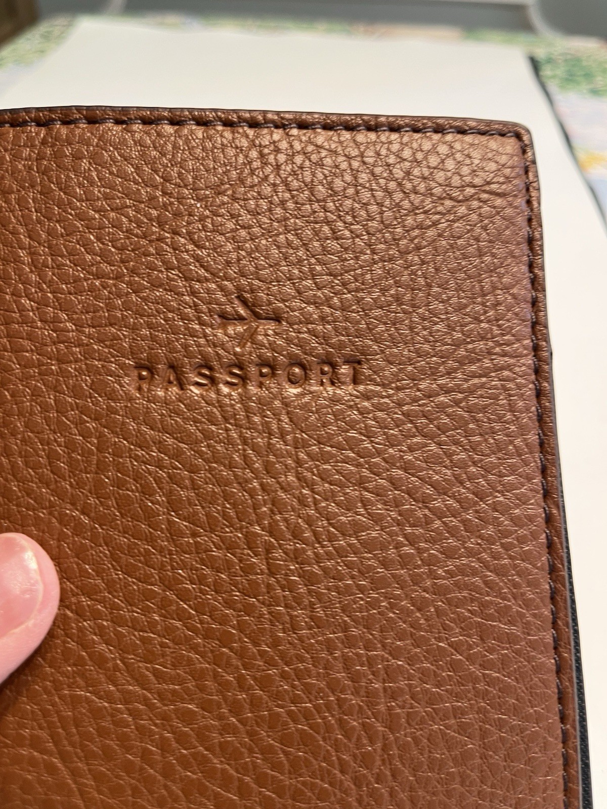 Fossil Brown Passport Holder and Luggage Tag Gift Set New in Box