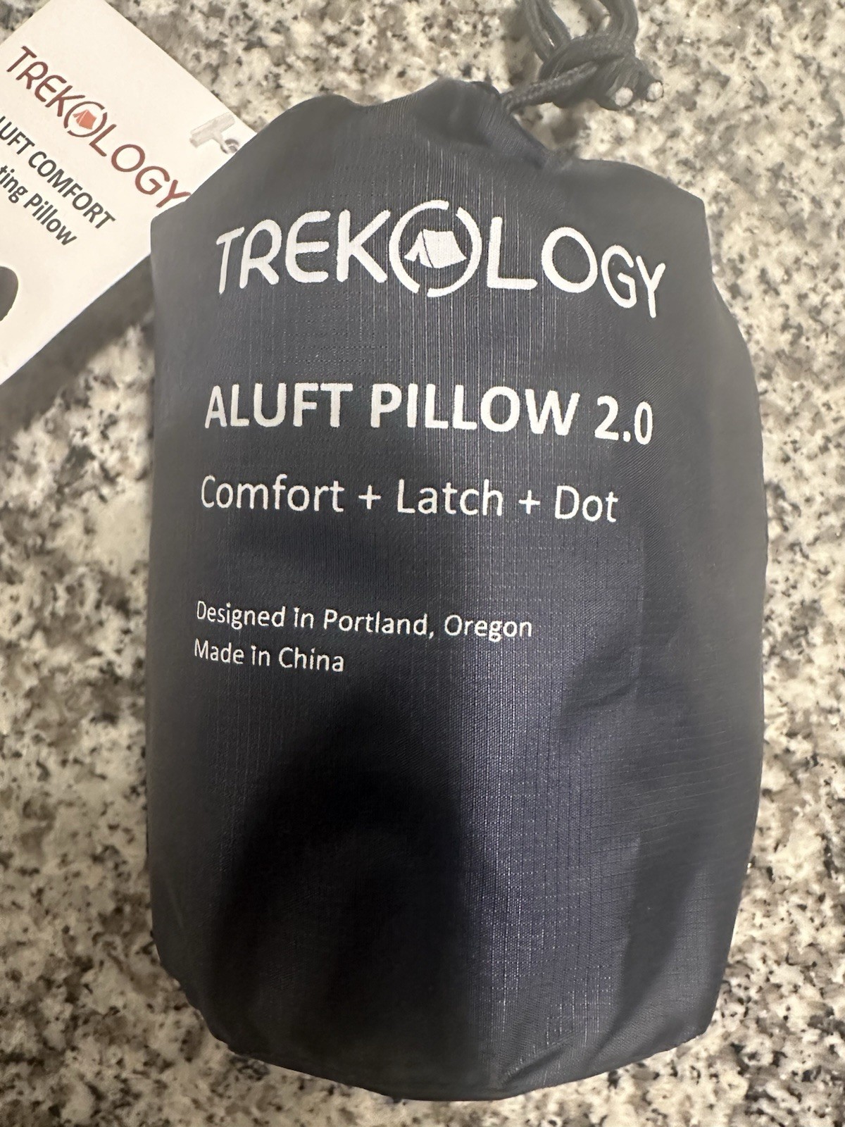 Trekology Aloft Pillow 2.0. Black In Color
