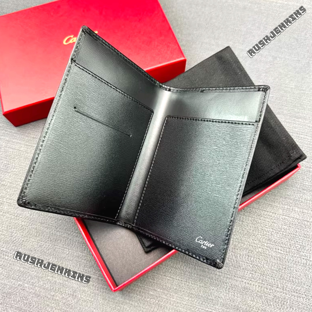 Cartier VIP Gift Black Leather Passport Holder – New Boxed Luxury Ad VIP Gift