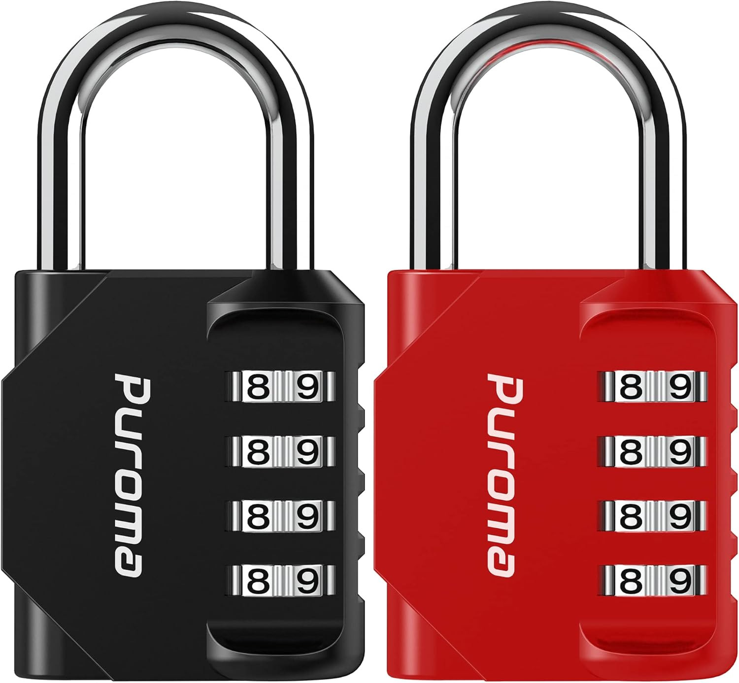 2 Pack Combination Lock for Locker 4 Digit Outdoor Waterproof Padlock