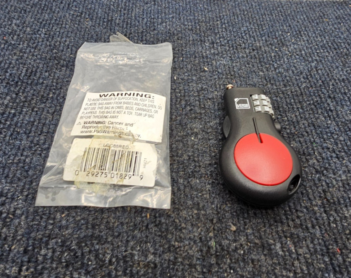 Lewis N. Clark LOC88RED TSA Approved Padlock & Bike Lock for Luggage Travel