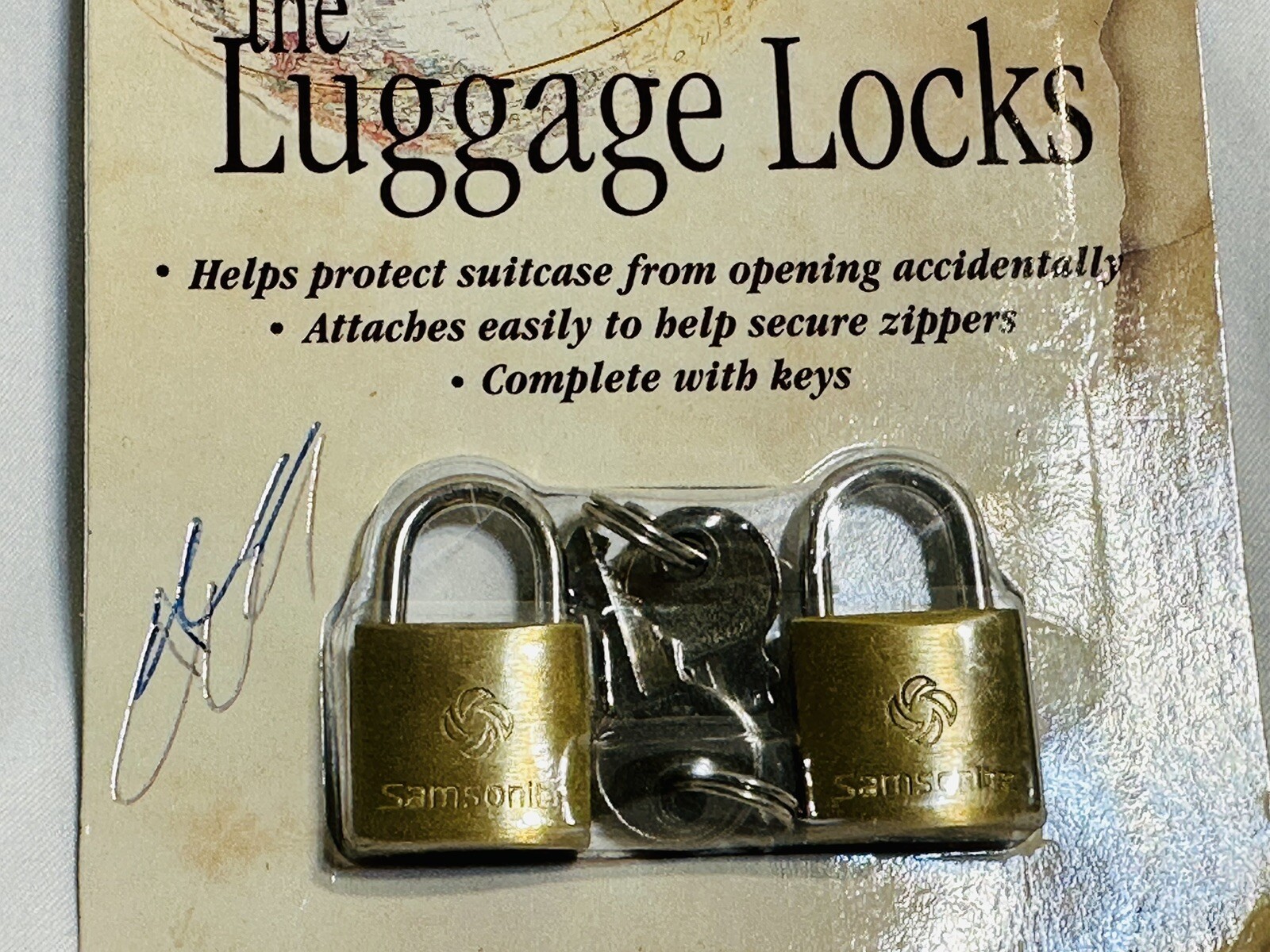 Luggage Locks Brass Mini Size Royal Traveller Samsonite Two Pack