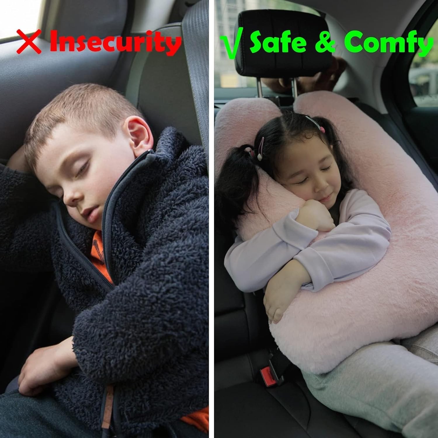 Kids Neck Pillow for Travel Provides Double Support to The Head and Neck in A…