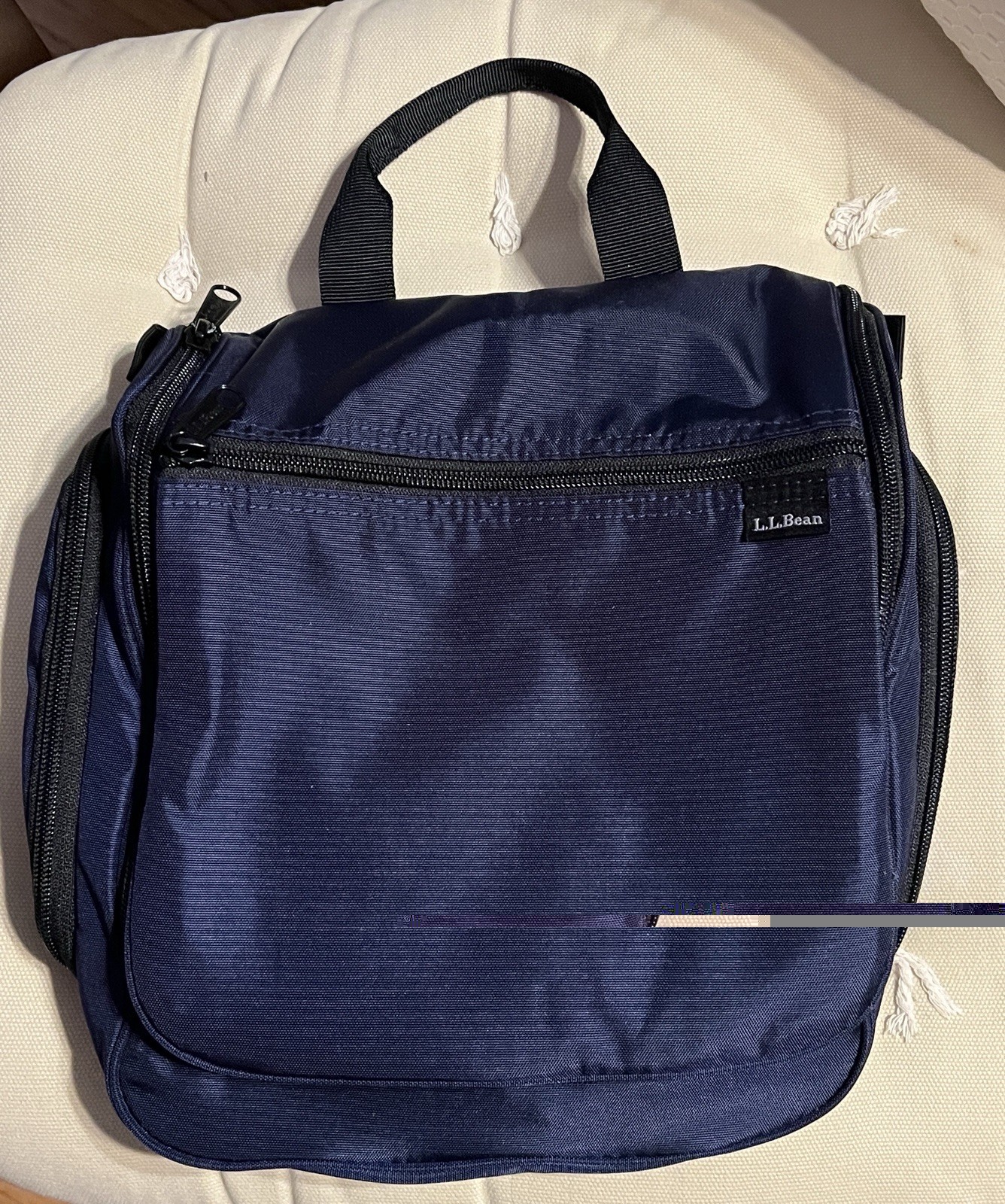 L.L.Bean Personal Organizer Hanging Travel Toiletry Bag Navy Blue Medium Unisex