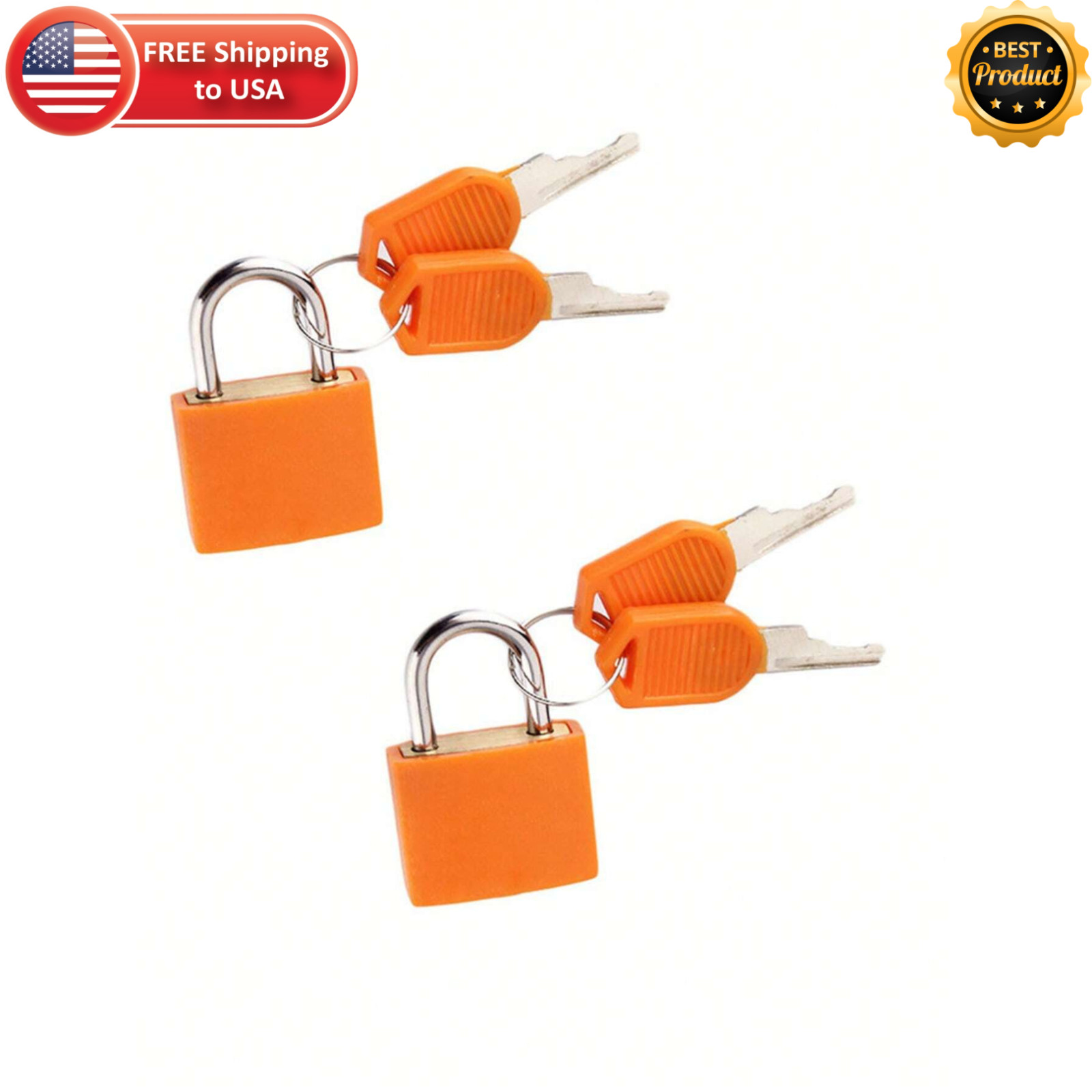 10Pcs Mini Padlock With Keys Toolbox Luggage Gym Locker Suitcase Travel Lock Set