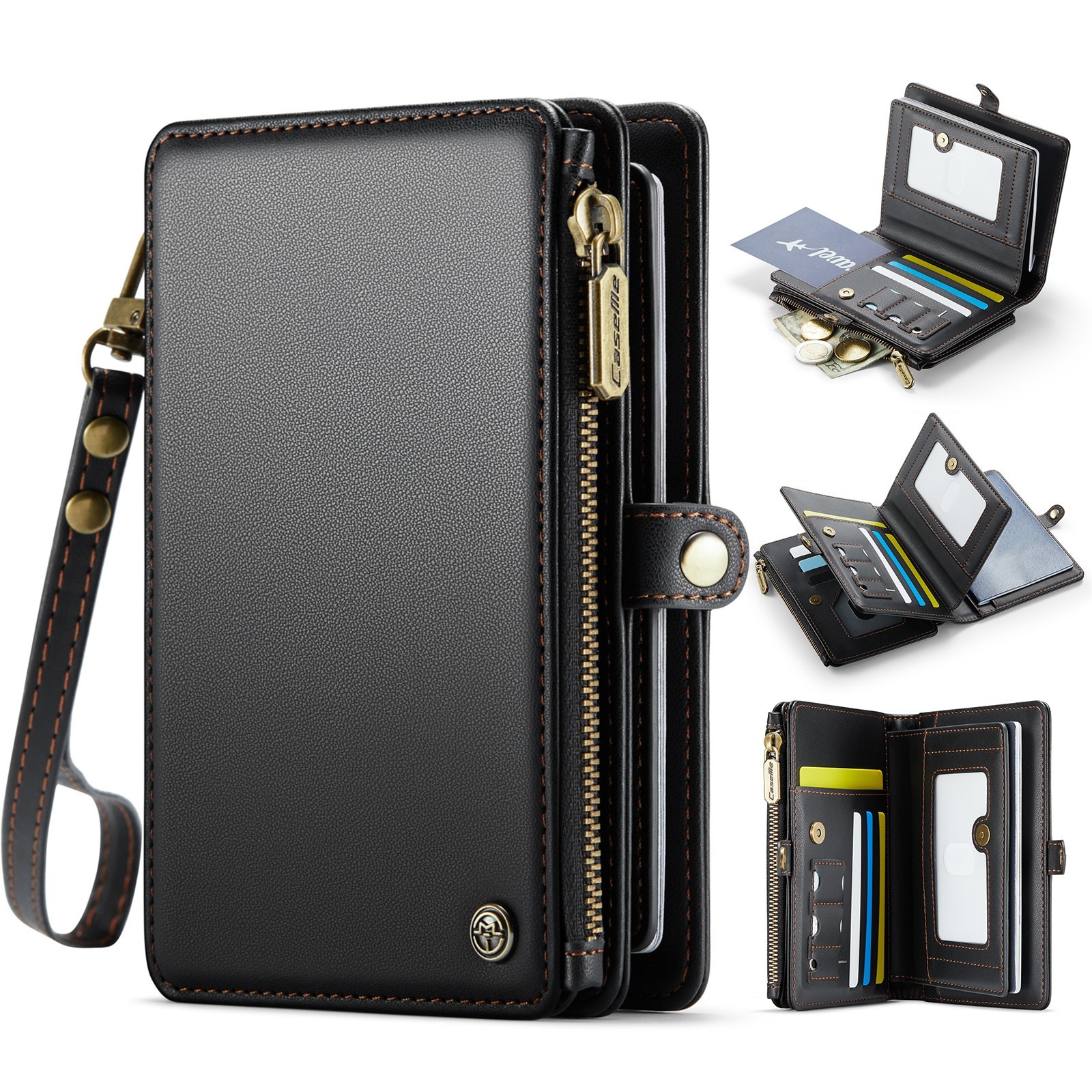 RFID Blocking Leather Travel Passport Wallet ID Card Case Multi-Functional Cover