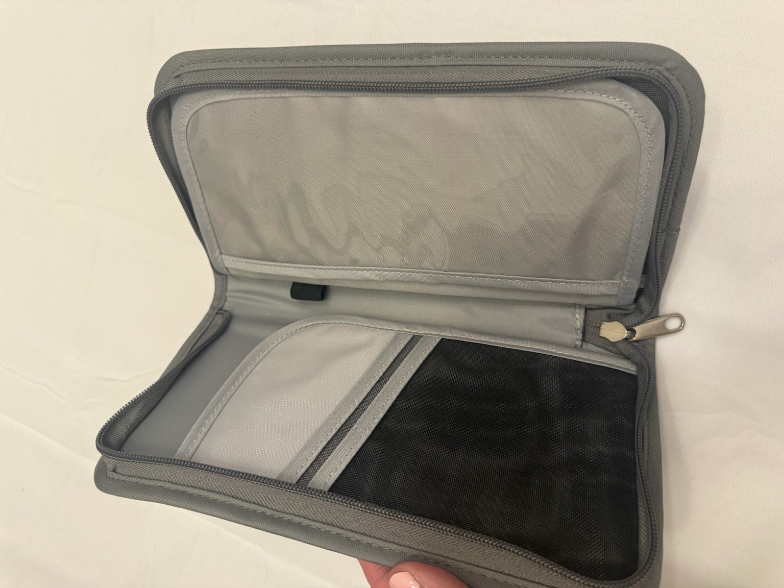 RFID blocking Travel Wallet Blue And Grey
