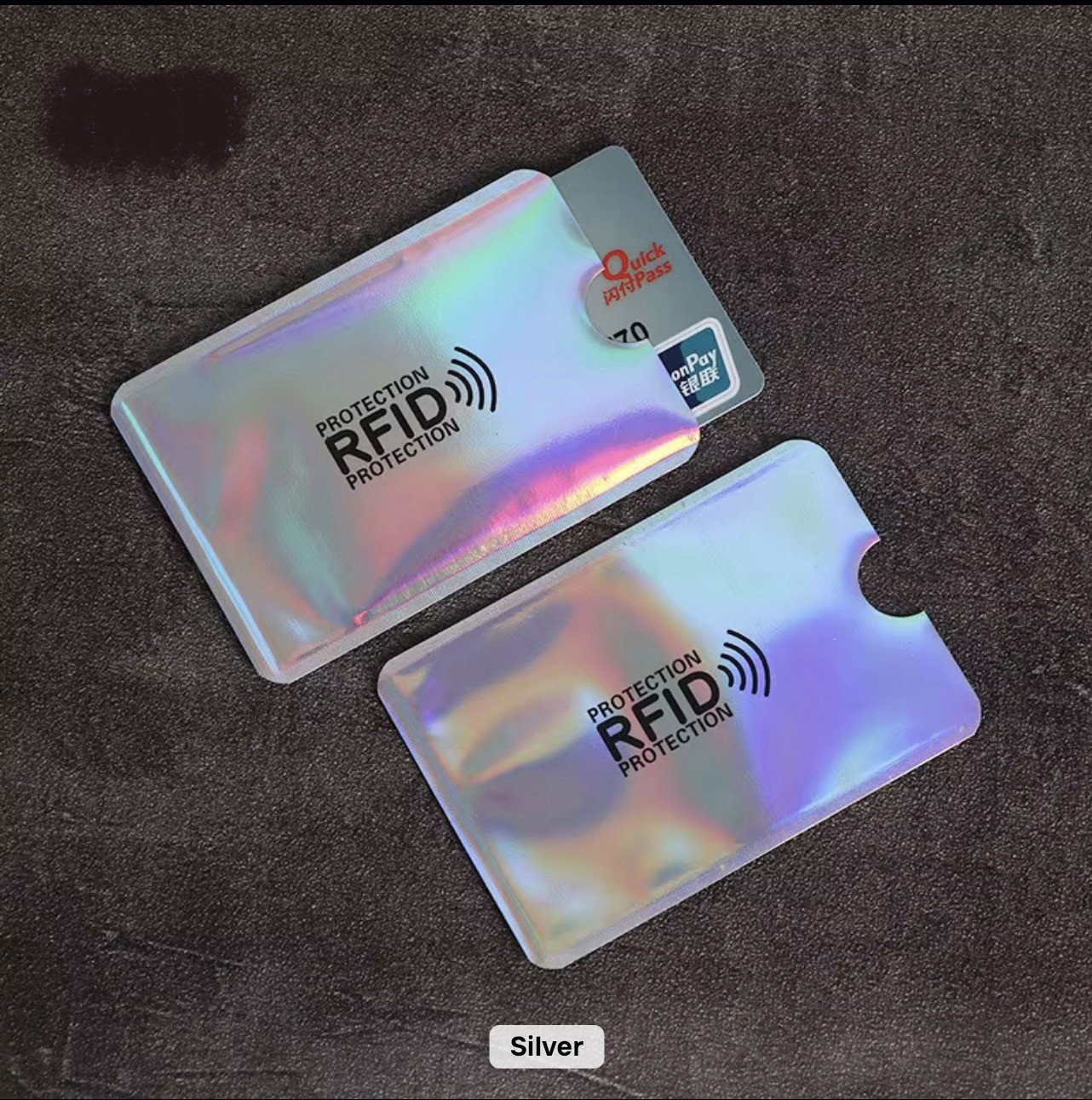 2 RFID Blocking Sleeves CreditCard Protector Holder Theft Protection Fancy Color
